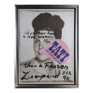 I'd Rather Have a Live Woman Than a Frozen Leopard, Signed Screenprint by Julian Schnabel For Sale
