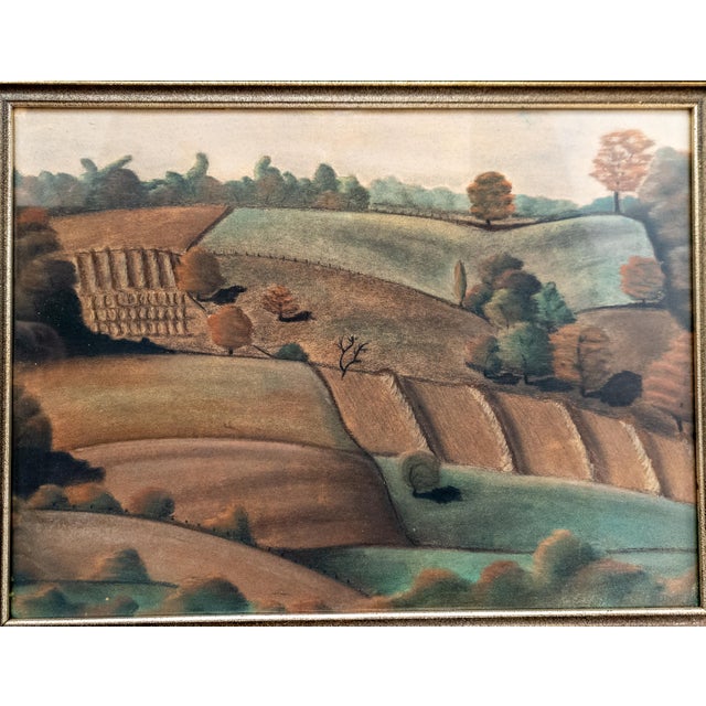 We are selling this very interesting early 20th century painting. This painting is executed in oil pastel on paper. It...