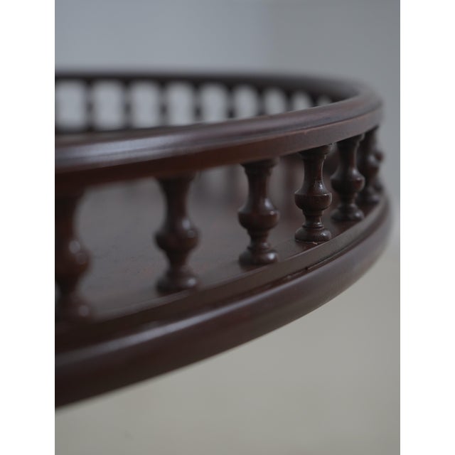 Baker Stately Homes Mahogany Tilt Top Table For Sale - Image 15 of 17