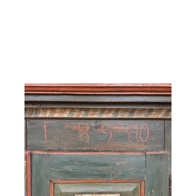 Vintage Painted Tyrolean Wardrobe, 1789 For Sale - Image 3 of 18