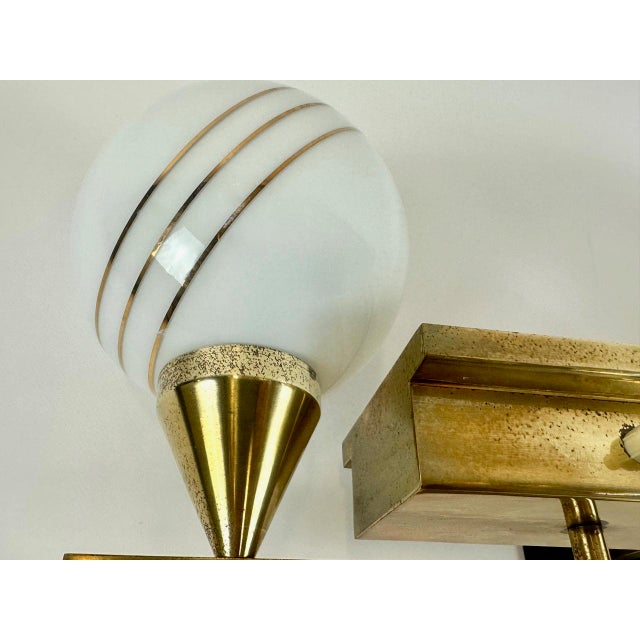 Art Deco Brass Wall Lamp, 1920s For Sale - Image 6 of 10