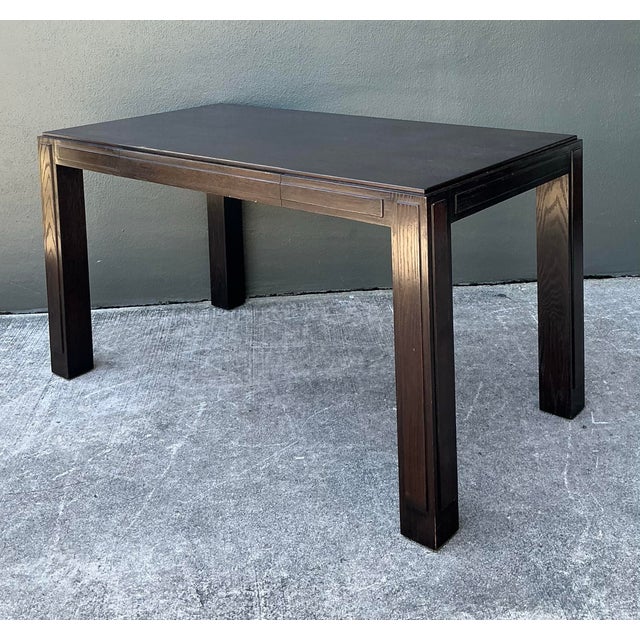 Wood Vintage Ebony Parsons Desk For Sale - Image 7 of 12