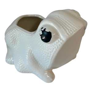 Vintage Mid Century Hobnail Ceramic Frog Planter in the Style of Jean Roger