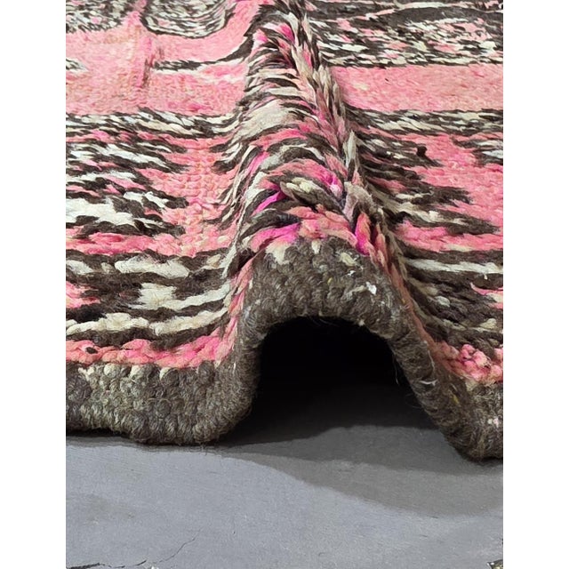 Pink Moroccan Tribal Rug - 8.6 X 5.6 Ft For Sale In Cleveland - Image 6 of 6