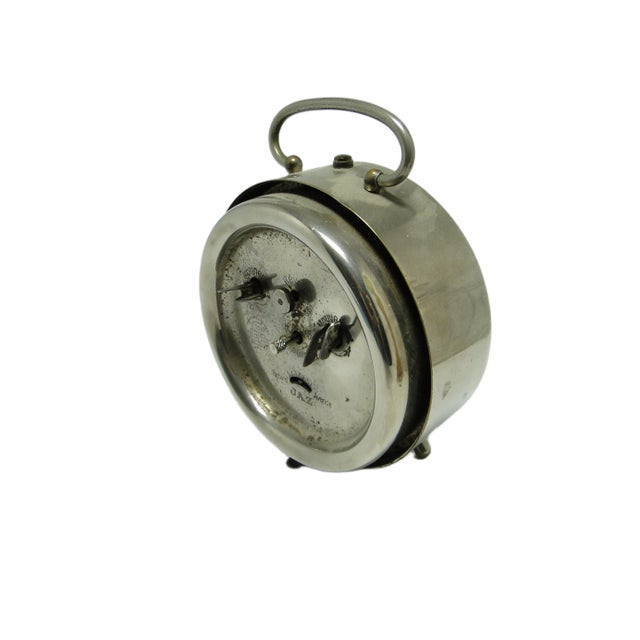 Silver Vintage French Clock from Jaz, 1930s For Sale - Image 8 of 10