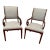 Arm Chairs Library Living Room Upholstered Kindel Sleigh Back Vintage For Sale