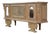 Large 4-Door Sideboard in Cerused Oak, Reverse-Painted Mirror and Leather, 1950s For Sale