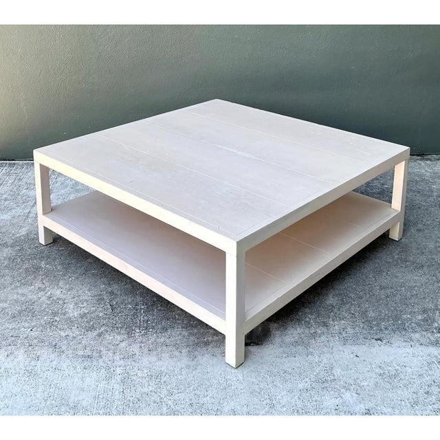 This vintage Amy Berry coffee table embraces clean, understated design, its generously proportioned square top finished in...