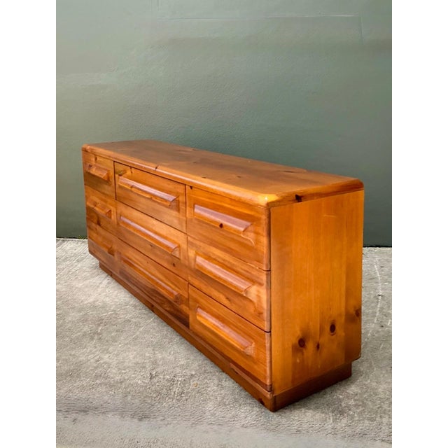 Vintage MCM Knotty Pine Dresser For Sale - Image 16 of 18