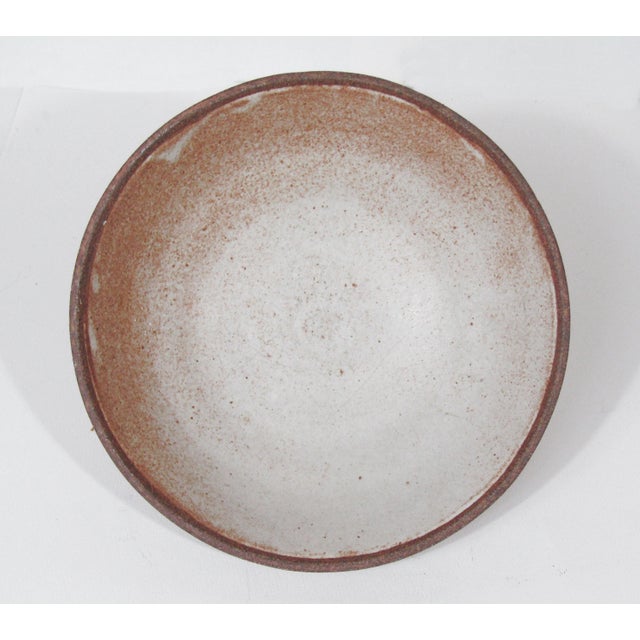 Brown 1990s Studio Pottery Stoneware Lidded Bowl Dish With Double-Loop Finial Signed Hansen For Sale - Image 8 of 13
