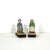 Green Vintage French Canadian Folk Art Carved and Painted Wood Couple- Set of 2 For Sale - Image 8 of 8