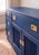 Campaign Professionally Refinished Dixie Solid Wood Campaign Dresser in Custom Navy Blue For Sale - Image 3 of 4