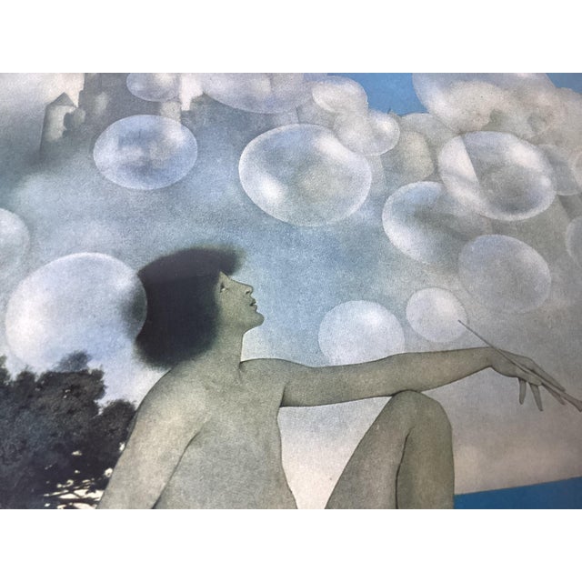 1920s Art Deco Maxfield Parrish Air Castles Print Framed For Sale - Image 4 of 5