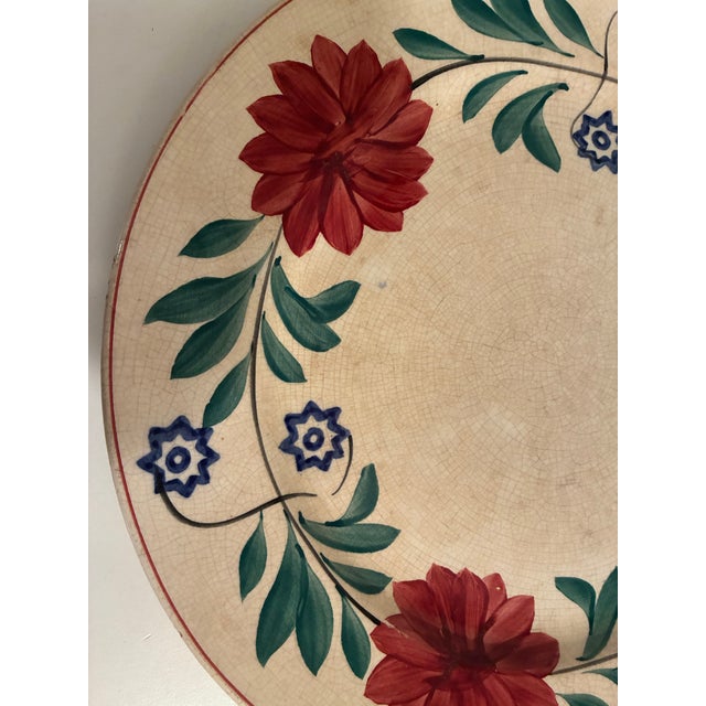 Antique Hand-Painted Floral Plate, c.1900 For Sale - Image 9 of 10