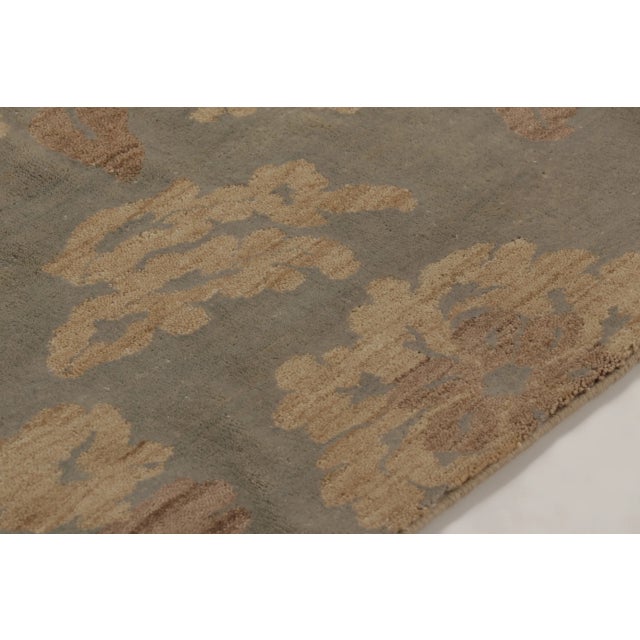 Rug & Kilim’s Modern Mogul Runner in Beige, Brown & Gold With Floral Patterns For Sale In New York - Image 6 of 9