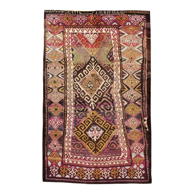 Galerie Shabab Collection Early 20th Century Persian Kurdish Accent Rug For Sale
