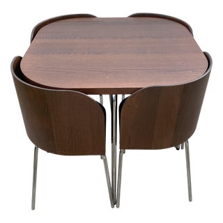 Sam Teak Table and Chairs by Sandra Kragnert for Ikea, Sweden, 1990s, Set of 5 For Sale