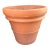 Large Vintage Italian Terracotta Garden Planter With Rolled Rim, Tuscany For Sale