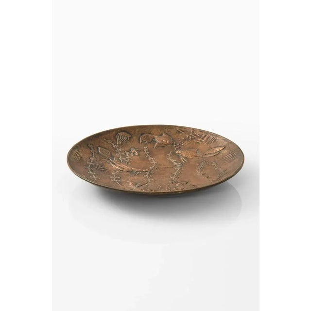 Bronze bowl designed by Gunnar Nylund. Produced in Sweden. This piece is attributed to the mentioned designer/maker. It...