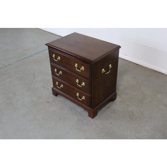Vintage Georgian Mahogany Nightstand/3 Drawer Silver Chest For Sale - Image 10 of 13