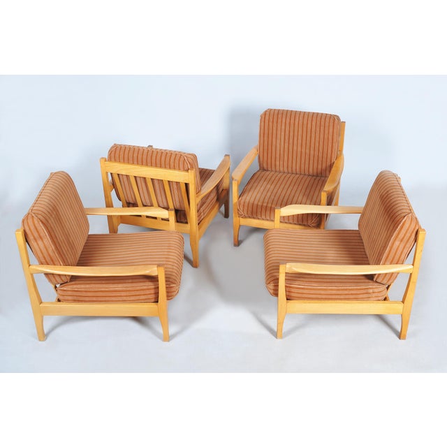 Mid-Century Armchairs attributed to Jitona Soběslav, Czech, 1960s, Set of 4 For Sale - Image 18 of 18