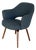 1950s Eero Saarinen for Knoll Executive Armchair With Wood Legs - All Original - Blue For Sale