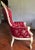 Mid 20th Century 3-Piece Victorian Rococo Revival Style Parlor Suite — Carved Cream & Gold Frames, Burgundy Brocade For Sale In Houston - Image 6 of 18