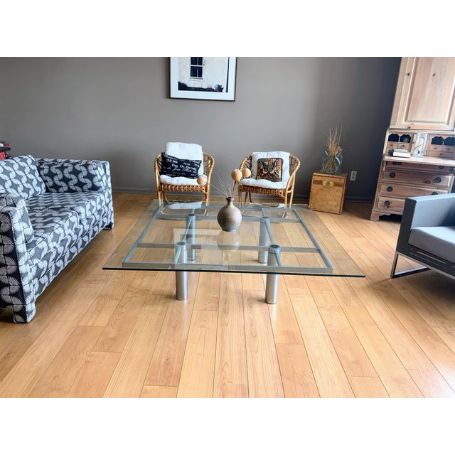 Chrome Late 20th Century Andre Coffee Table Attributed to Tobia Scarpa for Knoll For Sale - Image 8 of 12