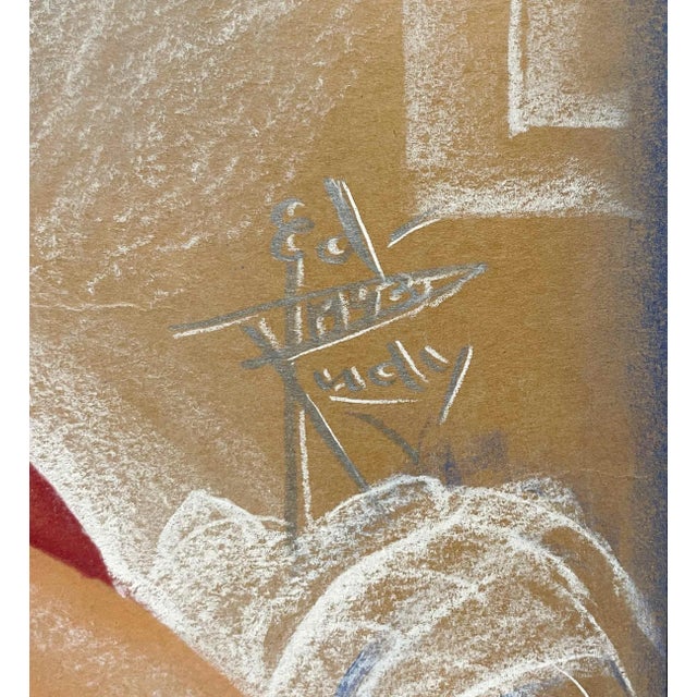 Modern 1943 Drawing of a Woman in a Stylish Hat by Artist Eduard Vaclav Kleinert (Known as Edrudy) For Sale - Image 3 of 7