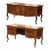 19th Century French Louis XV Carved Cherry Desk With Tan Leather Top For Sale