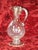 Glass Pitcher Antique Mouth Blown Hand Cut Fleur de Lis Engraved Clear Ca.1860's For Sale - Image 12 of 12