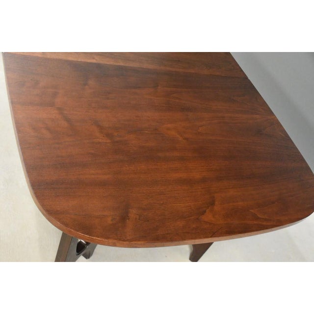 1960s Refinished Broyhill Brasilia 80” Walnut Dining Table For Sale - Image 12 of 13