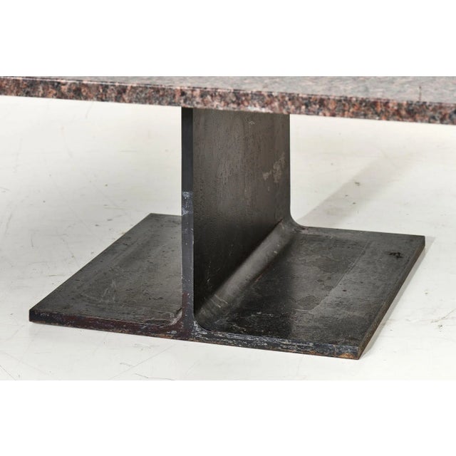 1970s Ward Bennett I-Beam Granite Coffee Table, 1970 For Sale - Image 5 of 10