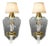 Art Deco French Mirrored Glass and Brass Wall Sconces, 1940s, Set of 2 For Sale