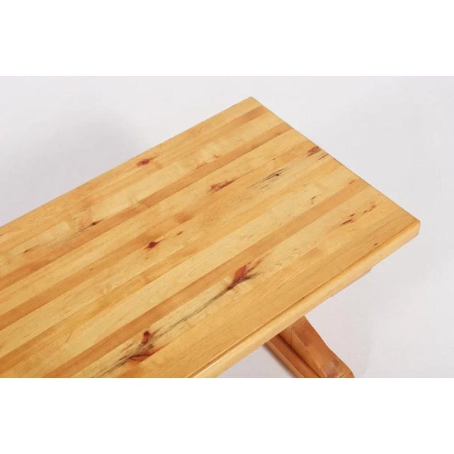 Small Solid Pine Bench Coffee Table, 1980s, Sweden For Sale - Image 9 of 12