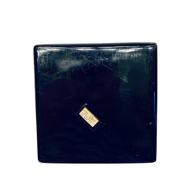 1960s Vintage Kashmir Black Lacquer Papier Mache Box For Sale - Image 10 of 10