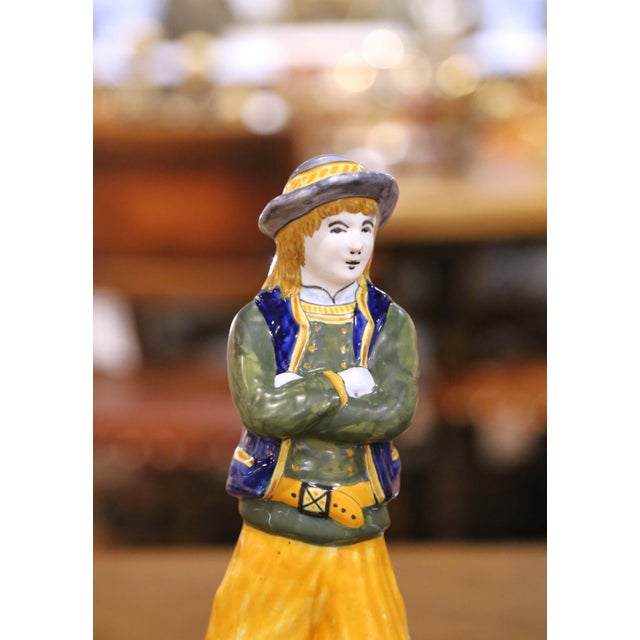 19th Century French Quimper Faience Perrik and Anaik Breton Figures For Sale - Image 10 of 14