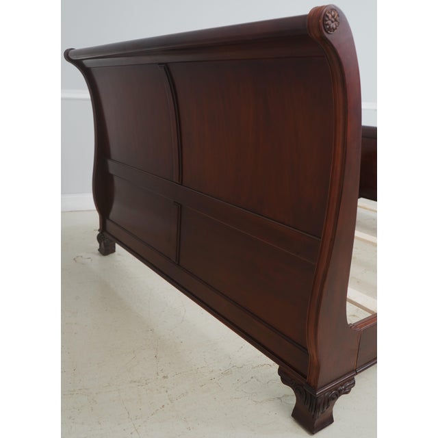 Thomasville Flame Mahogany Queen Size Sleigh Bed For Sale - Image 16 of 16