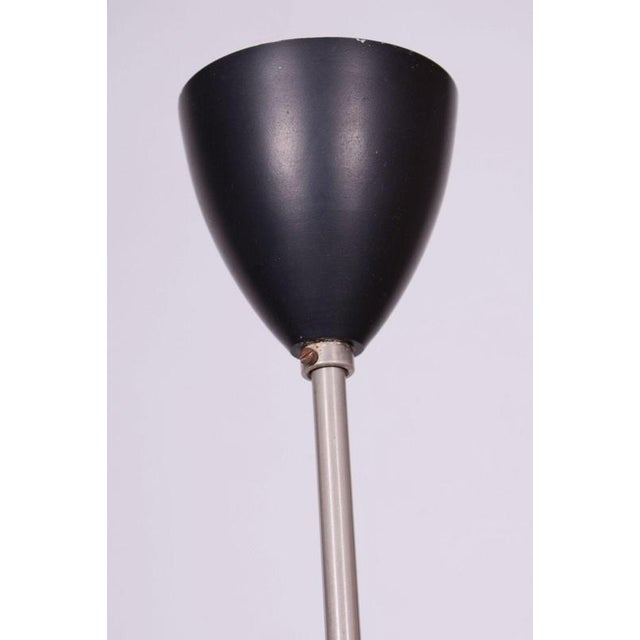 Mid-Century Chandelier in Chromed Steel and Opaline Glass, Czech, 1960s For Sale - Image 6 of 13