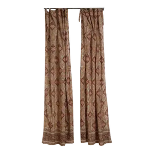 Mehrab 45" X 84" Tan/Maroon Curtain
