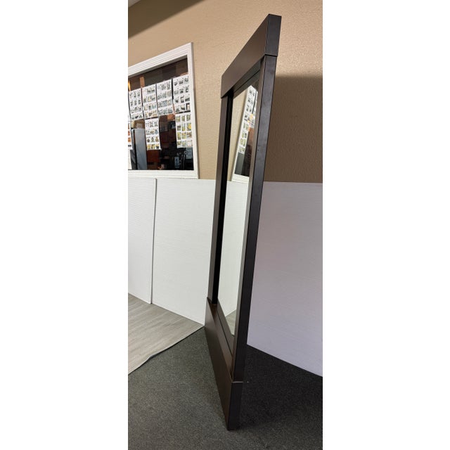 Crate & Barrel Crate & Barrel Burnished Metal Floor Mirror For Sale - Image 4 of 11