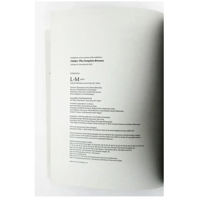 Modern Calder The Complete Bronzes Book For Sale - Image 3 of 13
