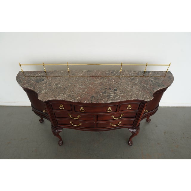 Traditional Vintage Century Furniture Marble-Top Sideboard For Sale - Image 3 of 16