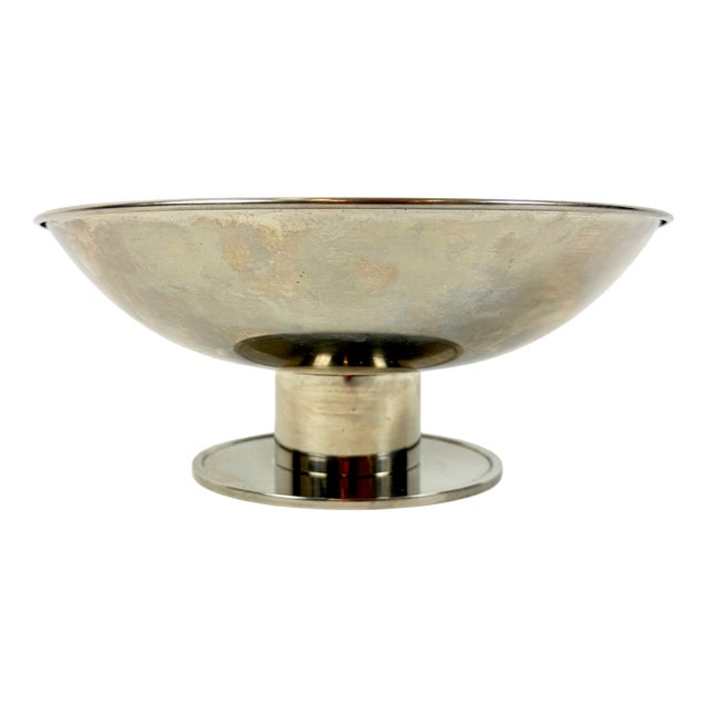 Art Deco Austrian Silver Plated Centerpiece Bowl, 1940s For Sale