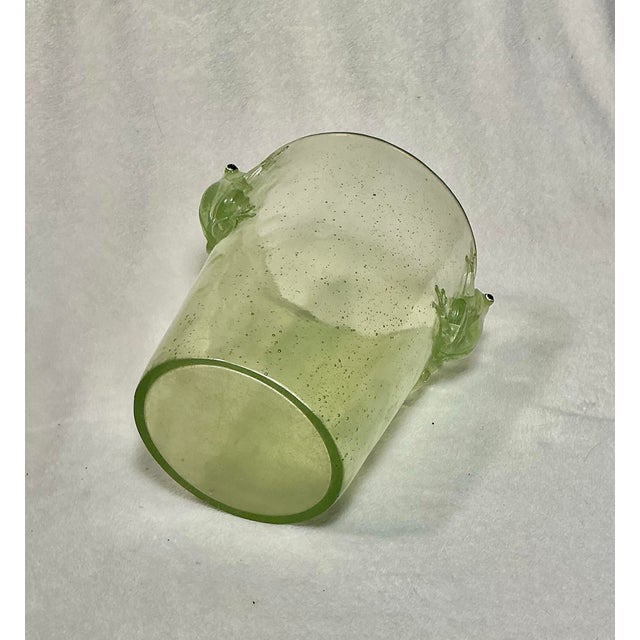 1960s Vintage Lucite Translucent Green Tree Frog Ice Bucket Wine Cooler For Sale - Image 5 of 12