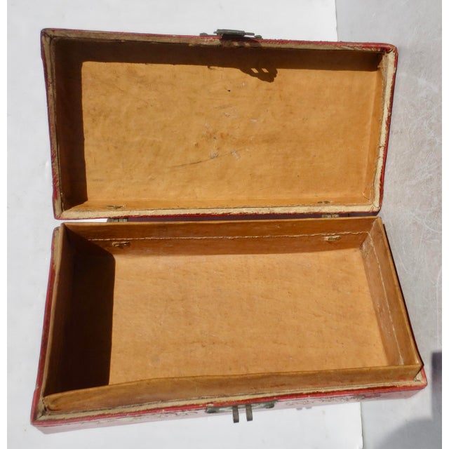 Antique Chinese Leather Letter Box For Sale - Image 10 of 10