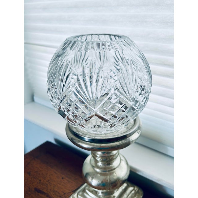 Traditional VTG 1980’s Large Clear Cut Lead Crystal Rose Bowl For Sale - Image 3 of 8