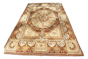 French Rug with Terracotta Border