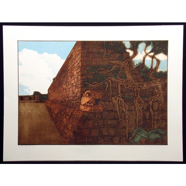 Dean Meeker quot Ball Court #2 quot Hand Signed Numbered Intaglio Art