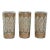 Culver Valencia Mid Century Barware Gold Highlight Glass Water Bar Cups Set of 3 For Sale
